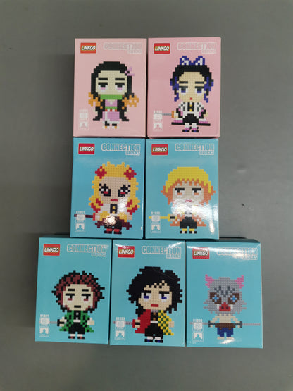 demon slayer toys boys and girls cute blocks Educational Gift