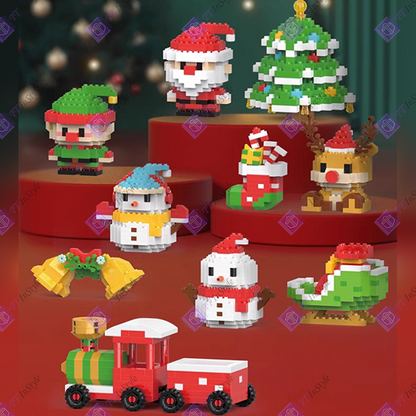 Toy Building Block - Christmas Tree (Mini Santa, Rein Deer, Snow Man, Ginger)