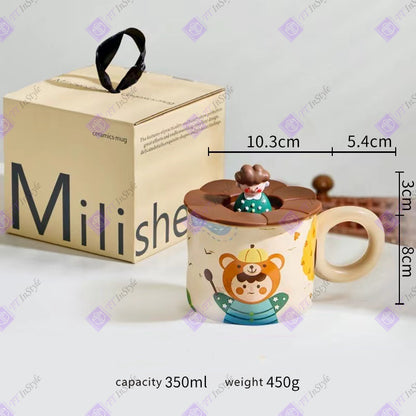 Porcelain - Mugs (Cartoon Girl, Boy, with Box)