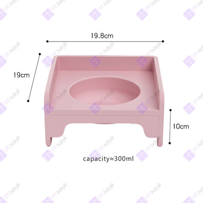 Pet Ware - Quality Porcelain Bowls & Polypropylene Stands (Macaroon Color)