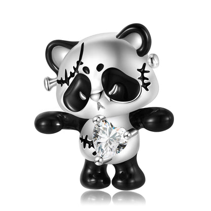Original Design Panda Doll Charms for Bracelets in S925 Sterling Silver