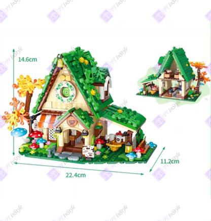 Toy Building Block - Dream House (Christmas Green)