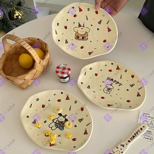 Porcelain - Plate (Puppy & Birthday)