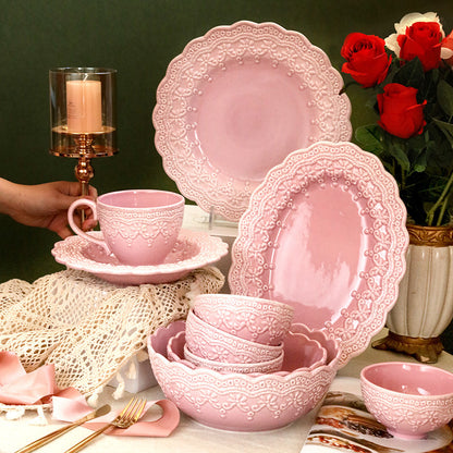 Porcelain - Girly Lace Sculpture Kitchen, Dining ware