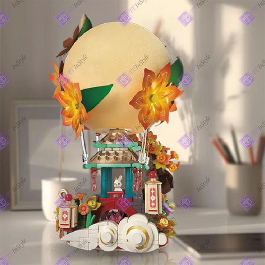 Toy Building Block - Flower (Mid-Autumn Festival Moon Light & Pavilion)