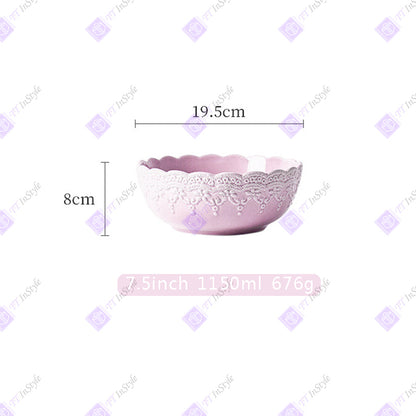 Porcelain - Girly Lace Sculpture Kitchen, Dining ware