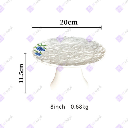 Porcelain - Floral Dessert Plates French Style