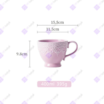 Porcelain - Girly Lace Sculpture Kitchen, Dining ware