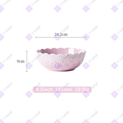 Porcelain - Girly Lace Sculpture Kitchen, Dining ware