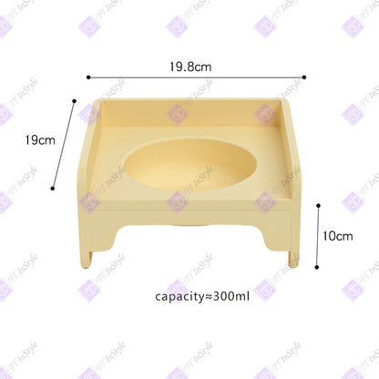 Pet Ware - Quality Porcelain Bowls & Polypropylene Stands (Macaroon Color)