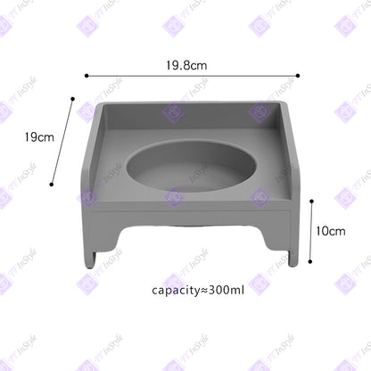 Pet Ware - Quality Porcelain Bowls & Polypropylene Stands (Macaroon Color)
