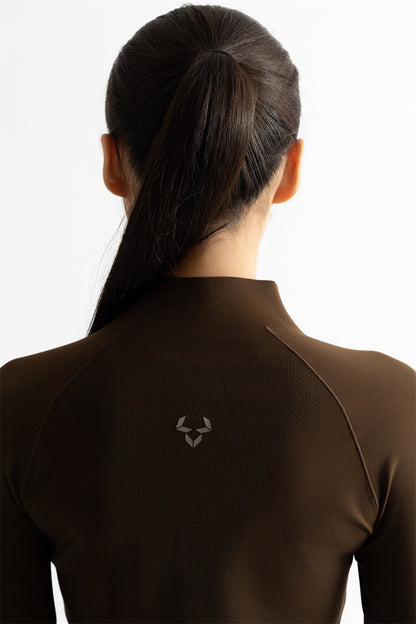 Women's Cropped Half Zip Sports Top