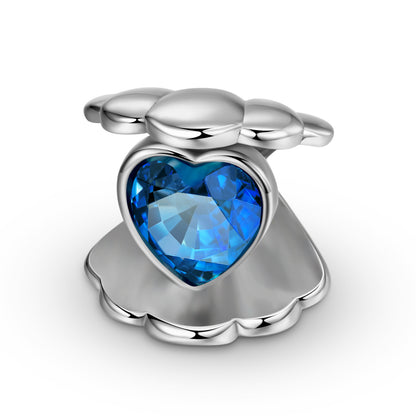 Original New Ocean Series Blue Dangle Charm for Bracelets and Necklaces in S925 Sterling Silver