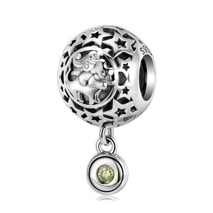 New Twelve Constellations Charms for Bracelet and Necklace in S925 Sterling Silver to fit Pandora Bracelet