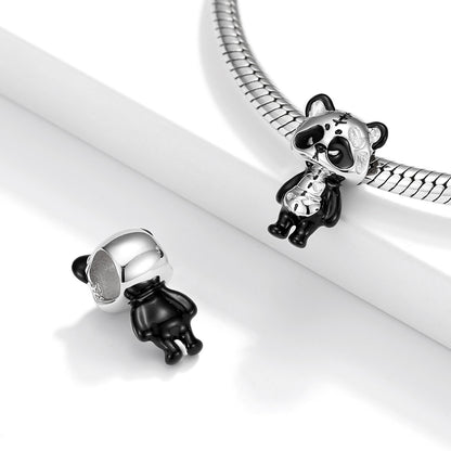 Original Design Panda Doll Charms for Bracelets in S925 Sterling Silver
