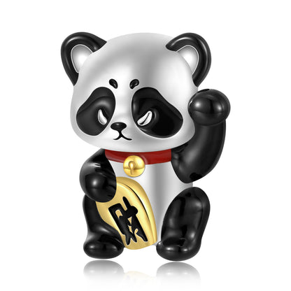 Original Design Panda Doll Charms for Bracelets in S925 Sterling Silver