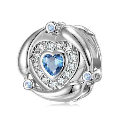 Original New Ocean Series Blue Dangle Charm for Bracelets and Necklaces in S925 Sterling Silver
