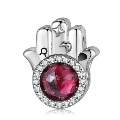 Shine The Hand of Fatima Charms for Bracelet and Necklace in S925 Sterling Silver