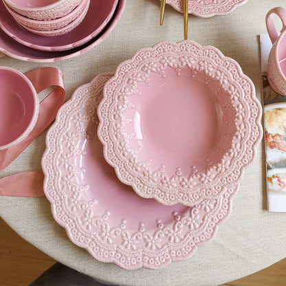 Porcelain - Girly Lace Sculpture Kitchen, Dining ware