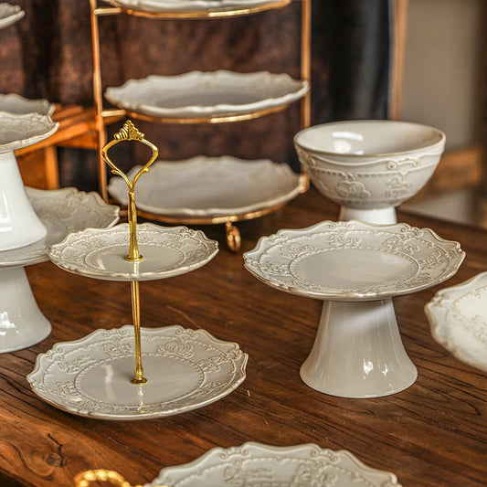 Porcelain - Plates & Tall Pallets (desserts, candies, Afternoon Tea Companion)