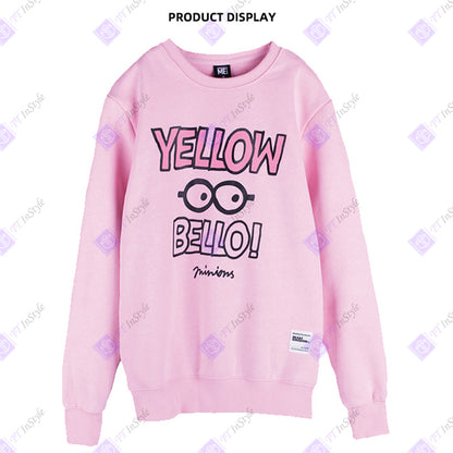 Minions Hoodies Yellow Bello (pink)