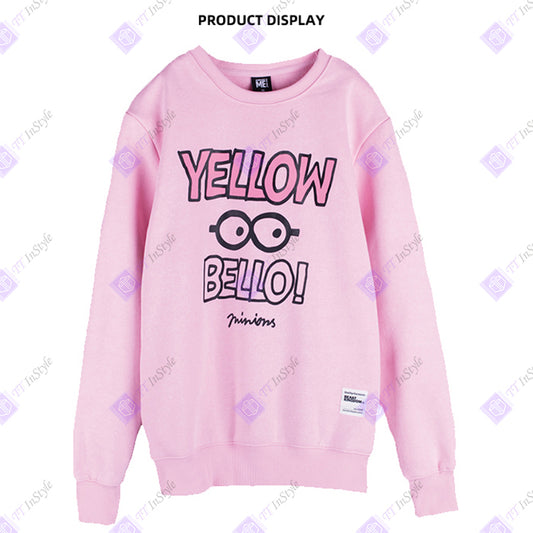 Minions Hoodies Yellow Bello (pink)