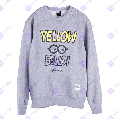 Minions Hoodies Yellow Bello (grey)