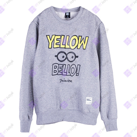 Minions Hoodies Yellow Bello (grey)