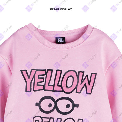 Minions Hoodies Yellow Bello (pink)