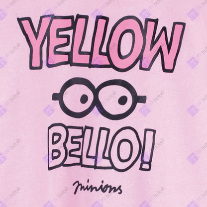 Minions Hoodies Yellow Bello (pink)