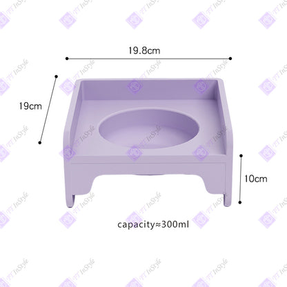 Pet Ware - Quality Porcelain Bowls & Polypropylene Stands (Macaroon Color)