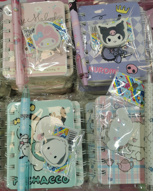 staionery set/4 notebooks&1 pen&1 eraser