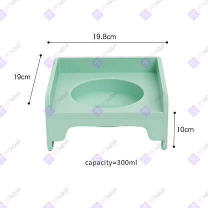 Pet Ware - Quality Porcelain Bowls & Polypropylene Stands (Macaroon Color)