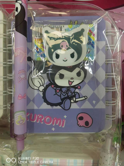 staionery set/4 notebooks&1 pen&1 eraser