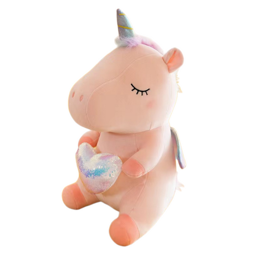 Unicorn pig with wings ear moving 35cm