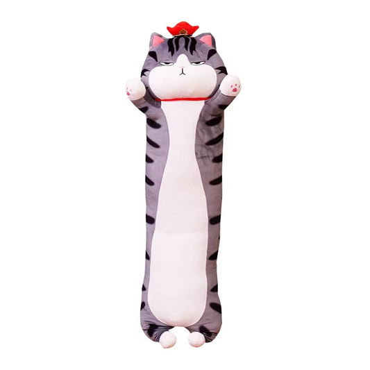 Long cat cow pug plush