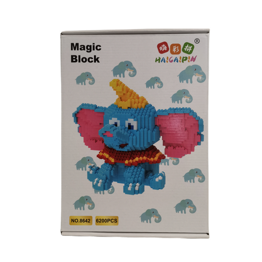 Magic block for the elephant educational