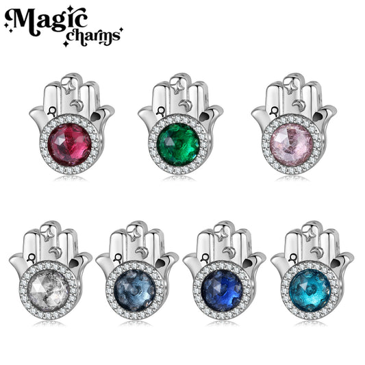Shine The Hand of Fatima Charms for Bracelet and Necklace in S925 Sterling Silver