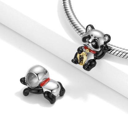 Original Design Panda Doll Charms for Bracelets in S925 Sterling Silver